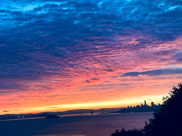 Sunrise looking toward San Francisco