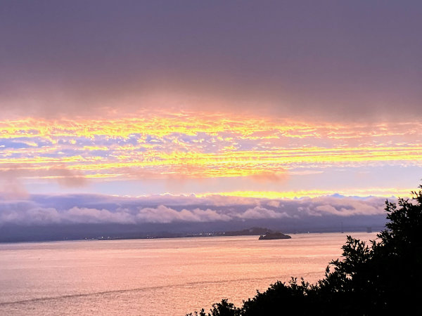 Sunrise over the San Francisco Bay